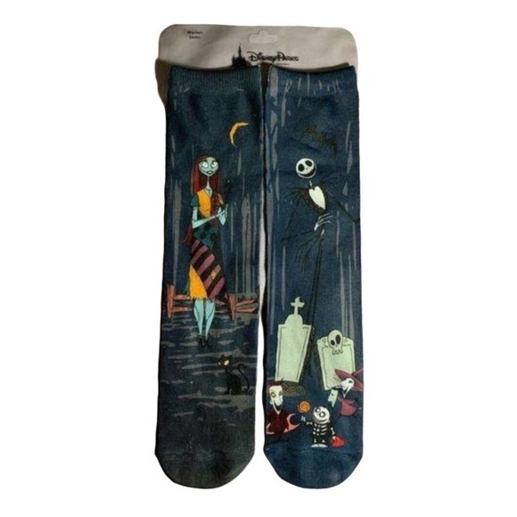 Disney Nightmare Before Christmas Jack Skellington Sally Lock Shock Barrel Socks - Picture 1 of 3